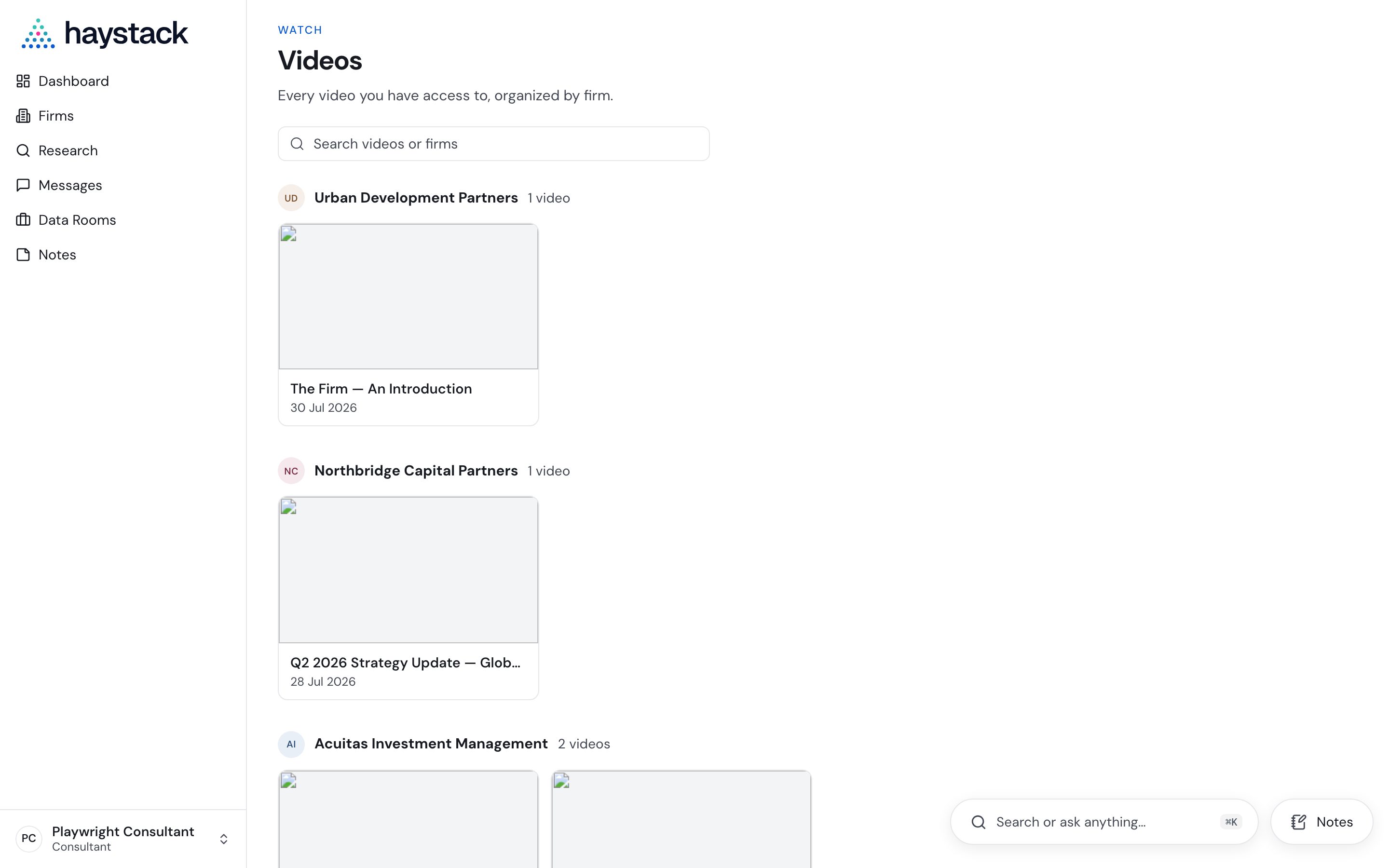 Videos hub, redesigned